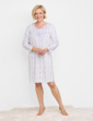 Brushed Fleece Print Nightdress - Blue