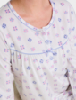 Brushed Fleece Print Nightdress - Blue