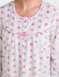 Brushed Fleece Print Nightdress - Pink