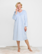 Thermal Fleece Print Nightdress - Blue