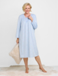 Thermal Fleece Print Nightdress - Blue