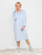 Thermal Fleece Print Nightdress - Blue