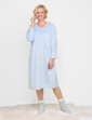 Thermal Fleece Print Nightdress - Blue