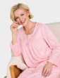 Thermal Fleece Print Nightdress - Pink