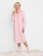 Thermal Fleece Print Nightdress - Pink