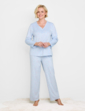 Brushed Fleece Print Pyjama - Blue
