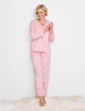 Brushed Fleece Print Pyjama - Pink