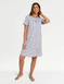 Short Sleeve Print Nightdress - Blue