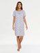 Short Sleeve Print Nightdress - Blue
