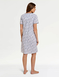 Short Sleeve Print Nightdress - Blue