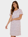 Short Sleeve Print Nightdress - Pink
