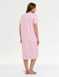 Cotton Jersey Print Nightdress with Picot Trim - Pink