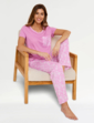 Pineapple Print Jersey Pyjama - Pink