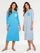 Pack of 2 Print and Plain Nightdresses - Blue