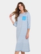 Pack of 2 Print and Plain Nightdresses - Blue