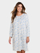Brushed Fleece Print Nightdress - Blue