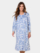 Brushed Fleece Print Nightdress - Blue