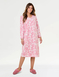 Brushed Fleece Print Nightdress - Pink