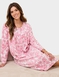 Brushed Fleece Print Nightdress - Pink