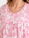 Brushed Fleece Print Nightdress - Pink