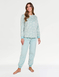 Supersoft Velour Fleece Pyjama - Sage