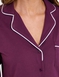 Plum Collar and Rever Jersey Pyjama - Plum