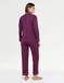 Plum Collar and Rever Jersey Pyjama - Plum