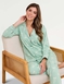Sage Collar and Rever Jersey Pyjama - Sage
