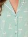 Sage Collar and Rever Jersey Pyjama - Sage