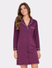 Plum Collar and Rever Jersey Nightdress - Plum