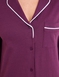 Plum Collar and Rever Jersey Nightdress - Plum