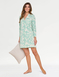 Sage Collar and Rever Jersey Nightdress - Sage