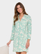 Sage Collar and Rever Jersey Nightdress - Sage