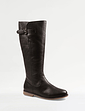 Leather Zip Boot with Thermal Lining - Black