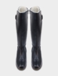Leather Zip Boot with Thermal Lining - Black