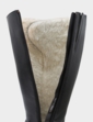 Leather Zip Boot with Thermal Lining - Black