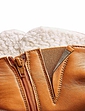 Leather Zip Boot with Thermal Lining - Tan