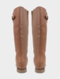 Leather Zip Boot with Thermal Lining - Tan