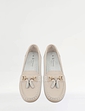 Nautical Wide Fit Leather Loafer - Beige