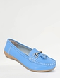 Nautical Wide Fit Leather Loafer - Blue