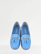 Nautical Wide Fit Leather Loafer - Blue