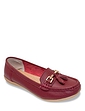 Nautical Wide Fit Leather Loafer - Cherry