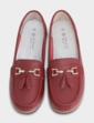 Nautical Wide Fit Leather Loafer - Cherry