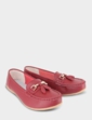 Nautical Wide Fit Leather Loafer - Cherry