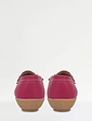 Nautical Wide Fit Leather Loafer - Fuchsia