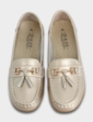 Nautical Wide Fit Leather Loafer - Gold