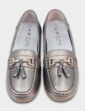 Nautical Wide Fit Leather Loafer - Gun Metal