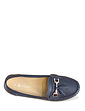 Nautical Wide Fit Leather Loafer - Navy