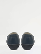 Nautical Wide Fit Leather Loafer - Navy