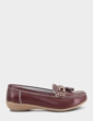 Nautical Wide Fit Leather Loafer - Plum